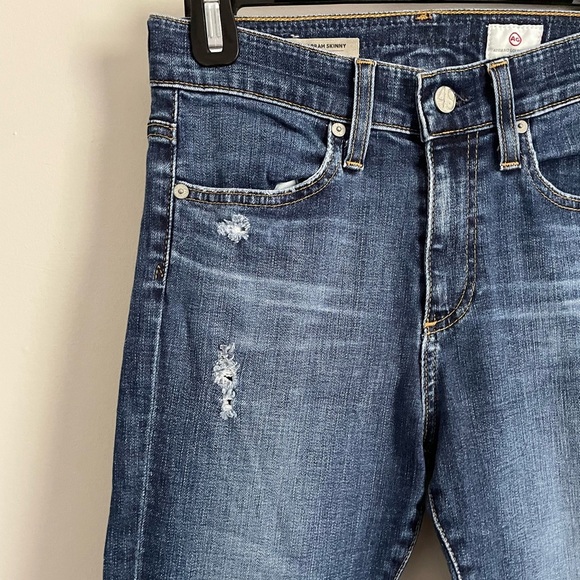 AG Adriano Goldschmied The Farrah High-Rise Distressed Skinny - Picture 2 of 7